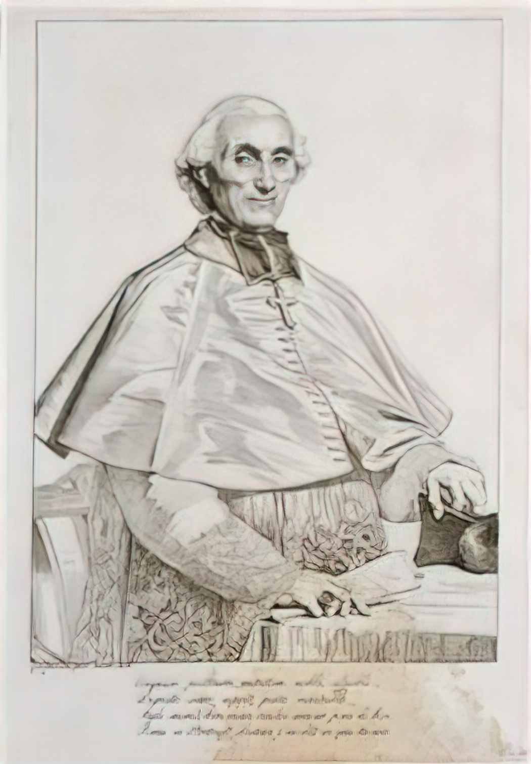 Jean Auguste Dominique Ingres portrait of bishop persigny Art A4 Photo Print