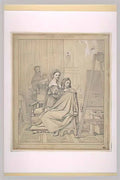Jean Auguste Dominique Ingres raphael and the fornarina Art A4 Photo Print