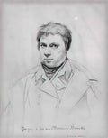Jean Auguste Dominique Ingres self portrait Art A4 Photo Print