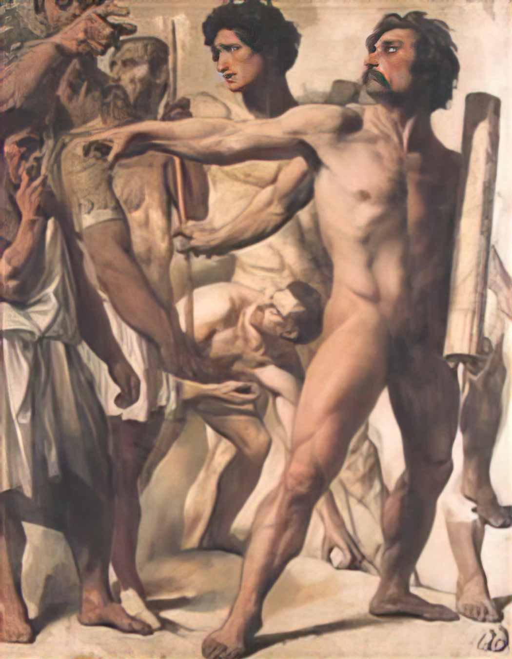 Jean Auguste Dominique Ingres study for the martyrdom of st symphorie Art A4 Photo Print