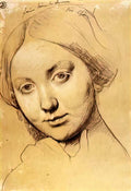 Jean Auguste Dominique Ingres study for vicomtesse d hausonville born louise albertine de broglie Art A4 Photo Print