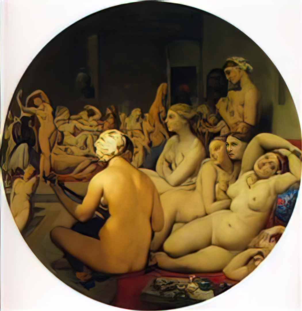 Jean Auguste Dominique Ingres the turkish bath 1863 Art A4 Photo Print