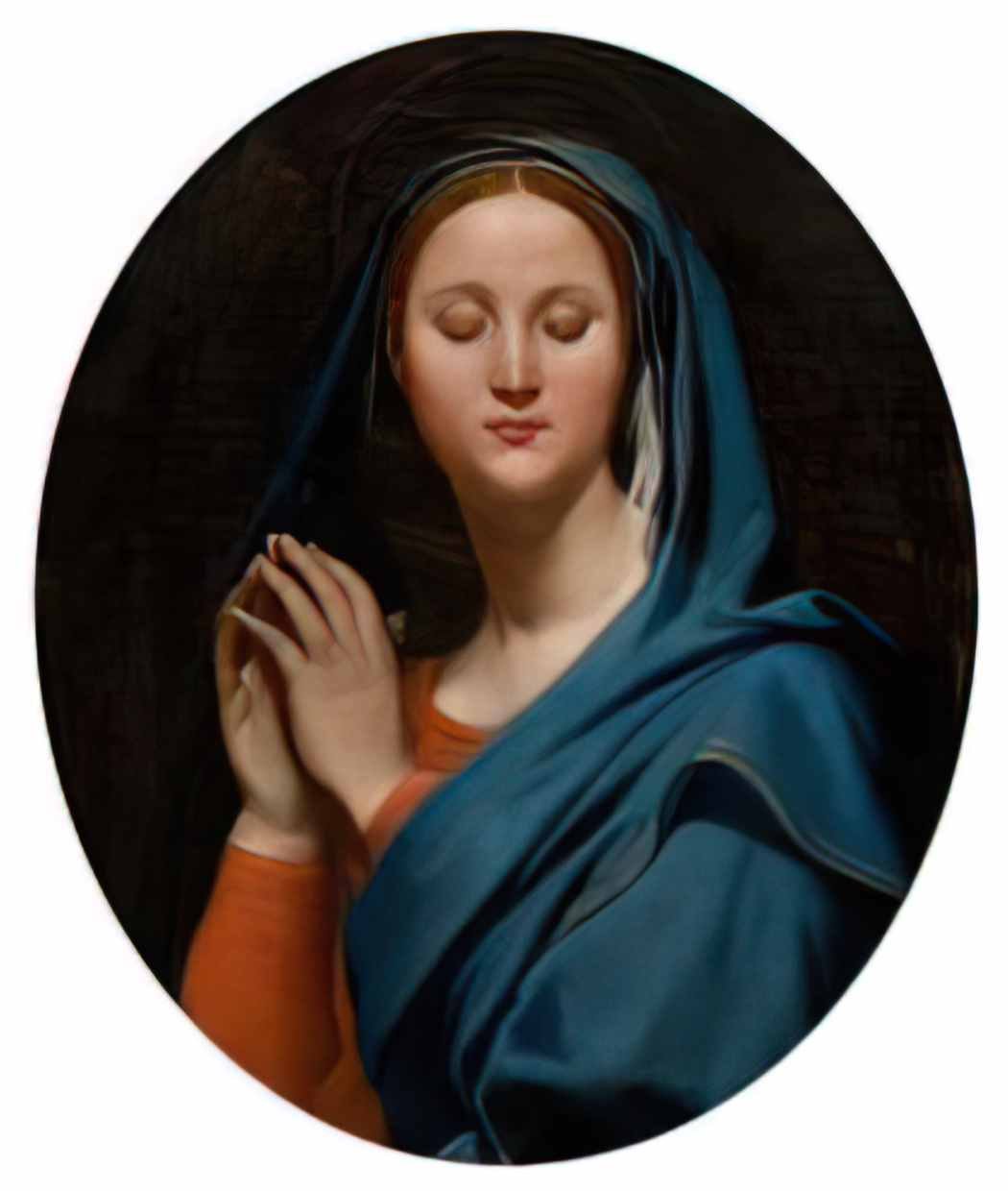 Jean Auguste Dominique Ingres the virgin of the blue veil Art A4 Photo Print
