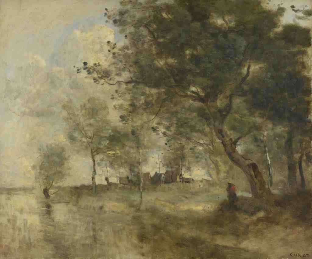 Jean Baptiste Camille Corot A Flood A4 Photo Print