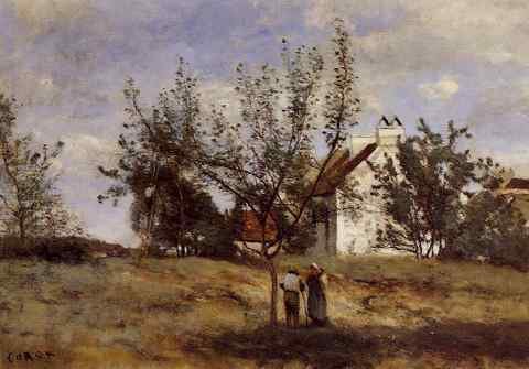 Jean Baptiste Camille Corot An Orchard At Harvest Time A4 Photo Print