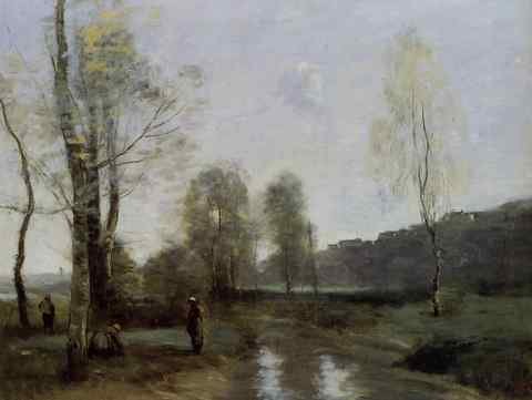 Jean Baptiste Camille Corot Canal In Picardi A4 Photo Print