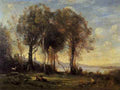 Jean Baptiste Camille Corot Goatherds On The Borromean Islands A4 Photo Print