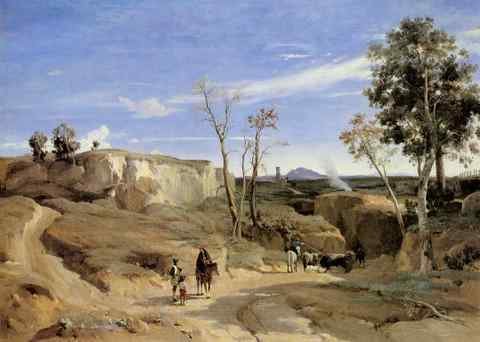 Jean Baptiste Camille Corot La Cervara The Roman Countryside A4 Photo Print