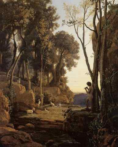 Jean Baptiste Camille Corot Landscape Setting Sun Aka The Little Shepherd A4 Photo Print