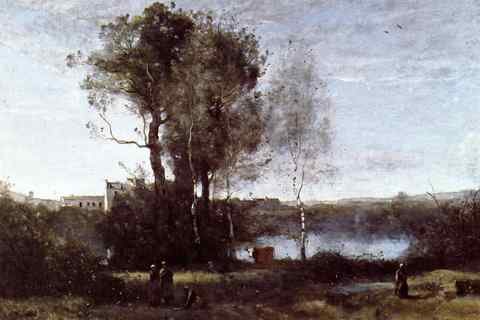 Jean Baptiste Camille Corot Large Sharecropping Farm A4 Photo Print