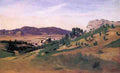 Jean Baptiste Camille Corot Olevano The Town And The Rocks A4 Photo Print