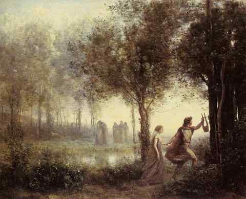 Jean Baptiste Camille Corot Orpheus Leading Eurydice From The Underworld A4 Photo Print