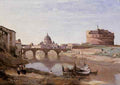 Jean Baptiste Camille Corot Rome Castle Sant Angelo A4 Photo Print