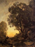 Jean Baptiste Camille Corot The Italian Goatherd Evening A4 Photo Print