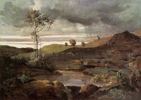 Jean Baptiste Camille Corot The Roman Campagna In Winter A4 Photo Print