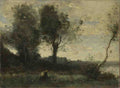 Jean Baptiste Camille Corot The Wood Gatherer A4 Photo Print