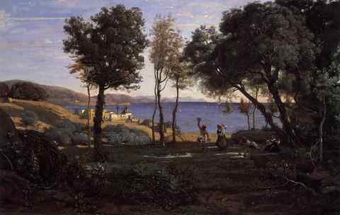 Jean Baptiste Camille Corot View Near Naples A4 Photo Print