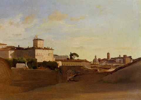 Jean Baptiste Camille Corot View Of Pincio Italy A4 Photo Print