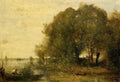 Jean Baptiste Camille Corot Wooded Peninsula A4 Photo Print