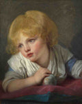 Jean Baptiste Greuze A Child with an Apple A4 Photo Print
