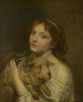 Jean Baptiste Greuze A Girl with a Lamb A4 Photo Print
