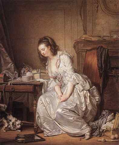 Jean Baptiste Greuze The Broken Mirror A4 Photo Print