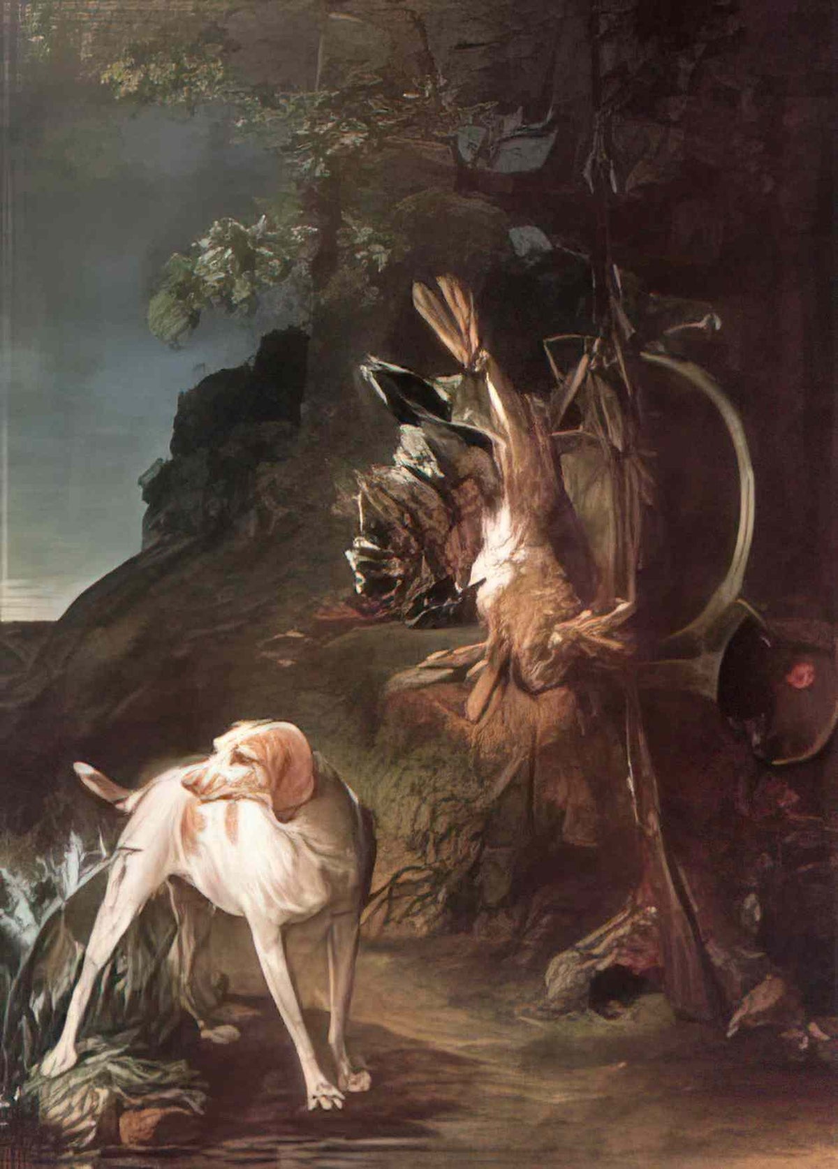 Jean Baptiste Simeon Chardin game still life with hunting dog Art A4 Photo Print