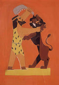 Jean David shimshon and the lion Art A4 Photo Print