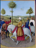 Jean Fouquet the emperor charles iv and the dignitaries of paris 1460 Art A4 Photo Print