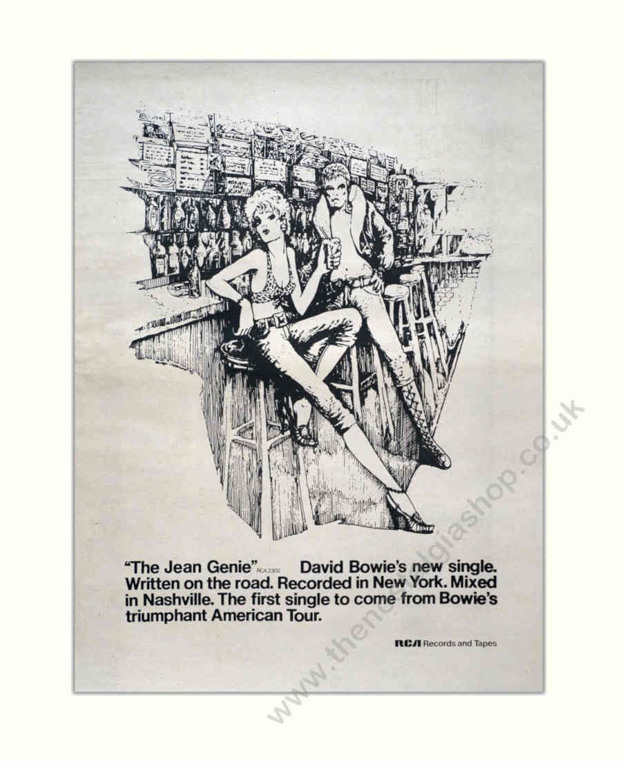 Jean Genie Billboard Vintage Retro Advert Poster A4 Photo Print