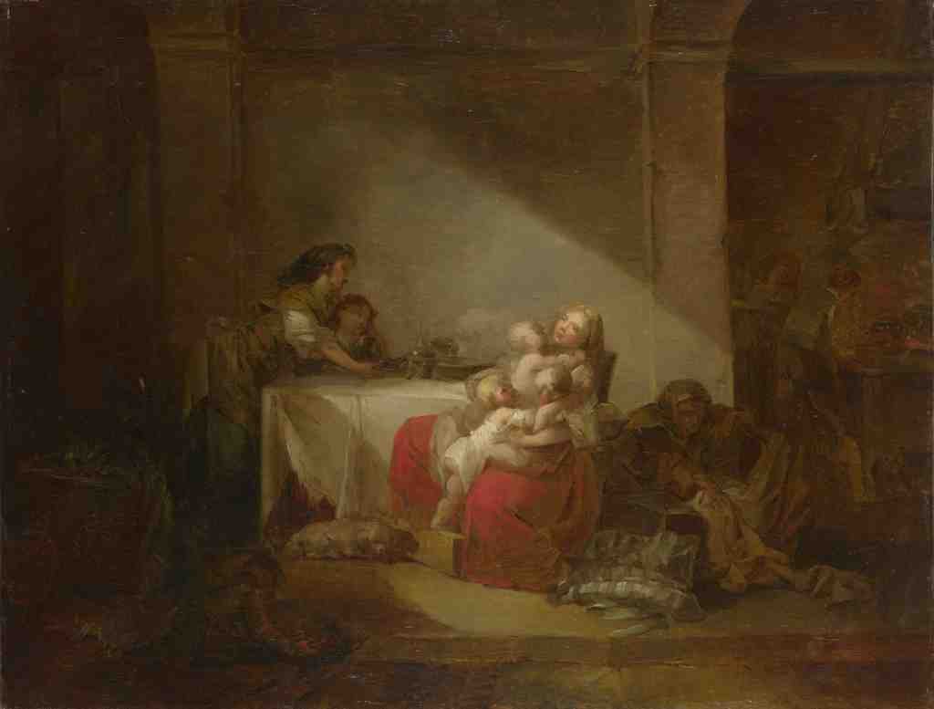 Jean Honore Fragonard Interior Scene A4 Photo Print