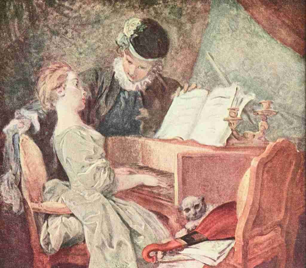 Jean Honore The Music Lesson 1908 A4 Photo Print