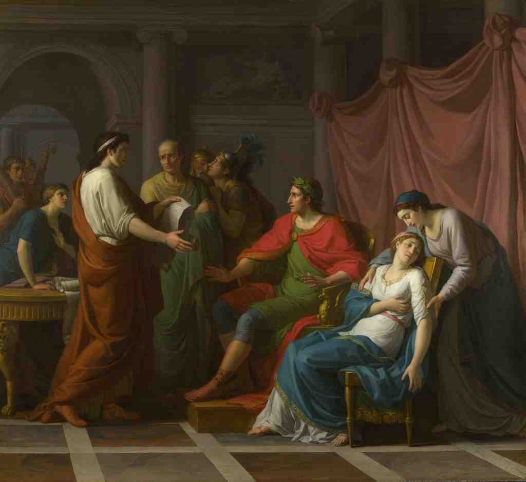 Jean Joseph Taillasson Virgil reading the Aeneid to Augustus and Octavia A4 Photo Print