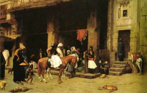 Jean Leon Gerome A Street Scene In Cairo A4 Photo Print