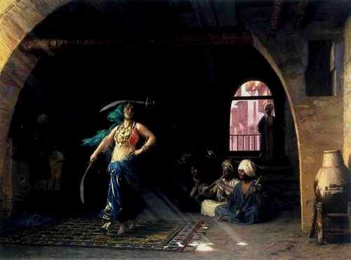 Jean Leon Gerome Sabre Dance In A Cafe A4 Photo Print