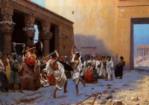 Jean Leon Gerome Sword Dance Before Egyptian Ruins A4 Photo Print