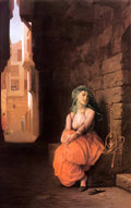 Jean Leon Gerome arab girl with waterpipe Art A4 Photo Print