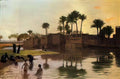 Jean Leon Gerome bathers by the edge of a river Art A4 Photo Print