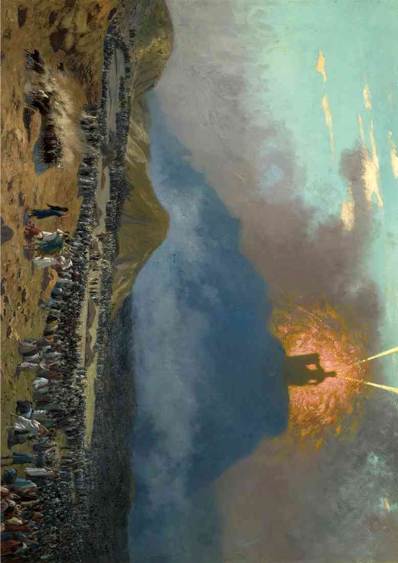 Jean Leon Gerome moses on mount sinai A4 Photo Print