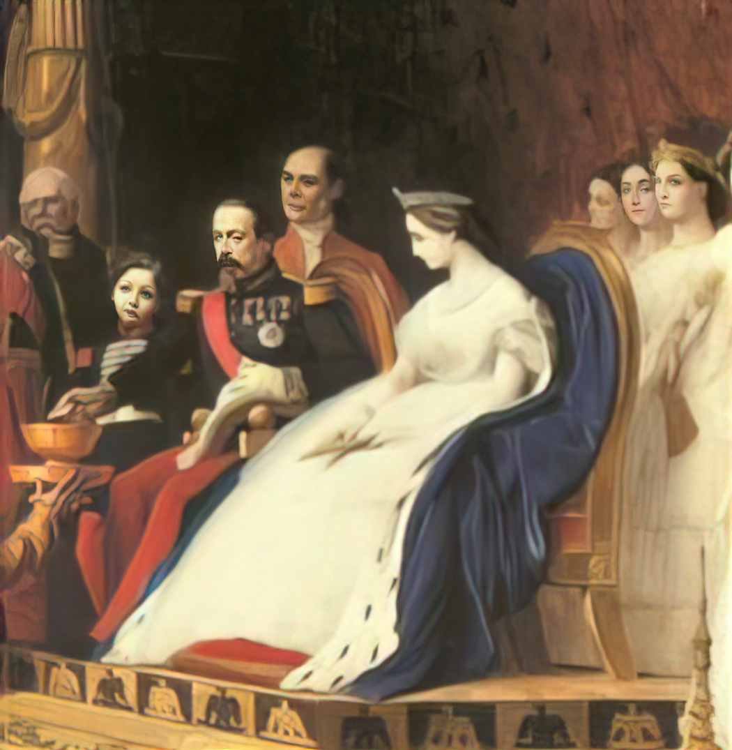 Jean Leon Gerome napoleon iii eugenie and their son for adoption siam Art A4 Photo Print
