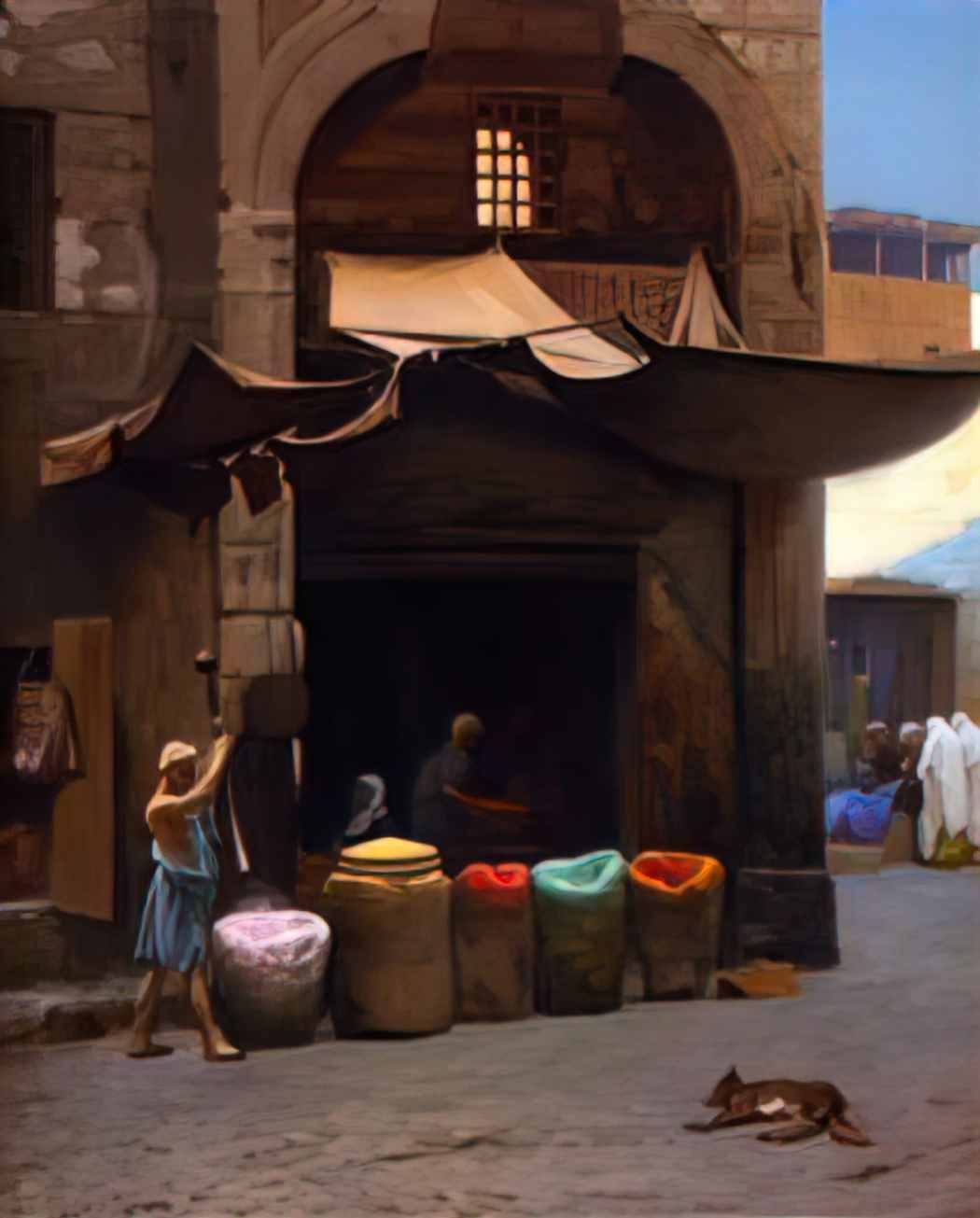 Jean Leon Gerome a caf in cairo Art A4 Photo Print
