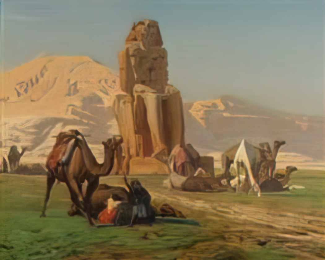 Jean Leon Gerome the colossus of memnon Art A4 Photo Print
