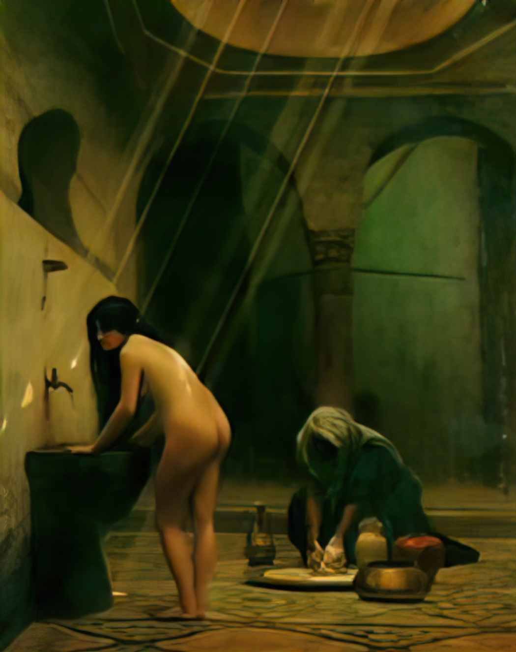 Jean Leon Gerome an arab and his dog Art A4 Photo Print