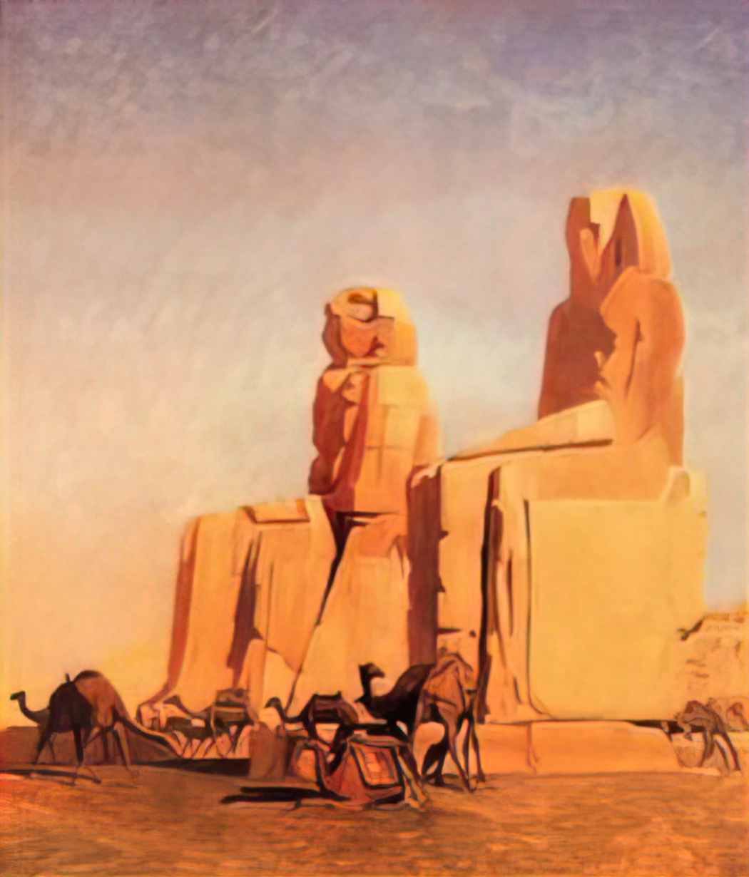 Jean Leon Gerome thebes colosseums memnon and sesostris study Art A4 Photo Print