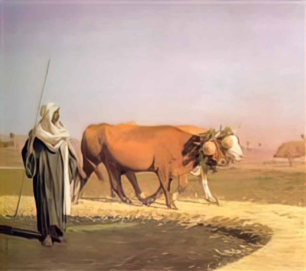 Jean Leon Gerome camels at the fountain Art A4 Photo Print