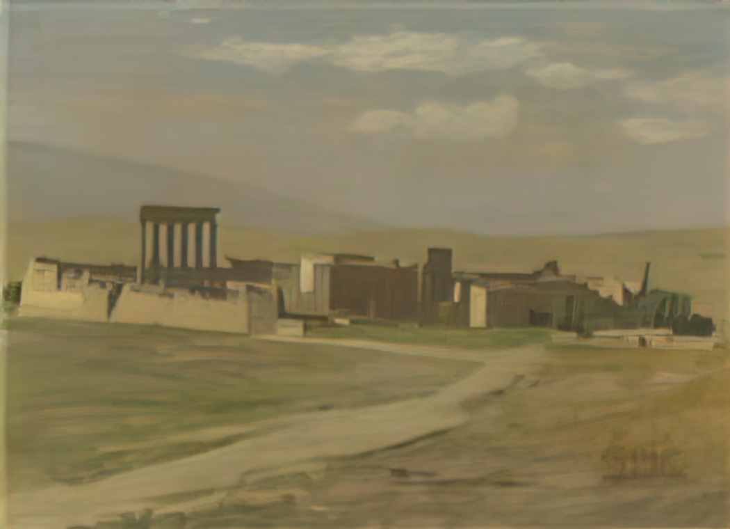 Jean Leon Gerome view of baalbek Art A4 Photo Print