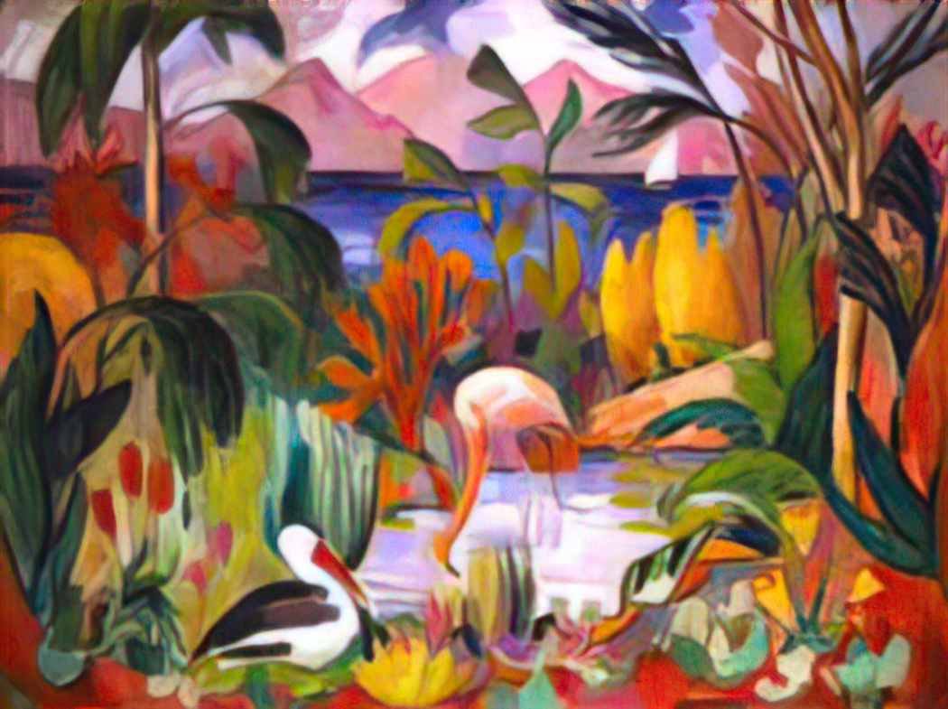 Jean Metzinger paysage colore aux oiseaux aquatique 1907 Art A4 Photo Print