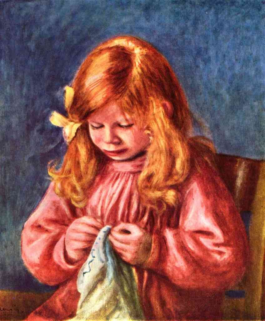 Jean Renoir Sewing A4 Photo Print