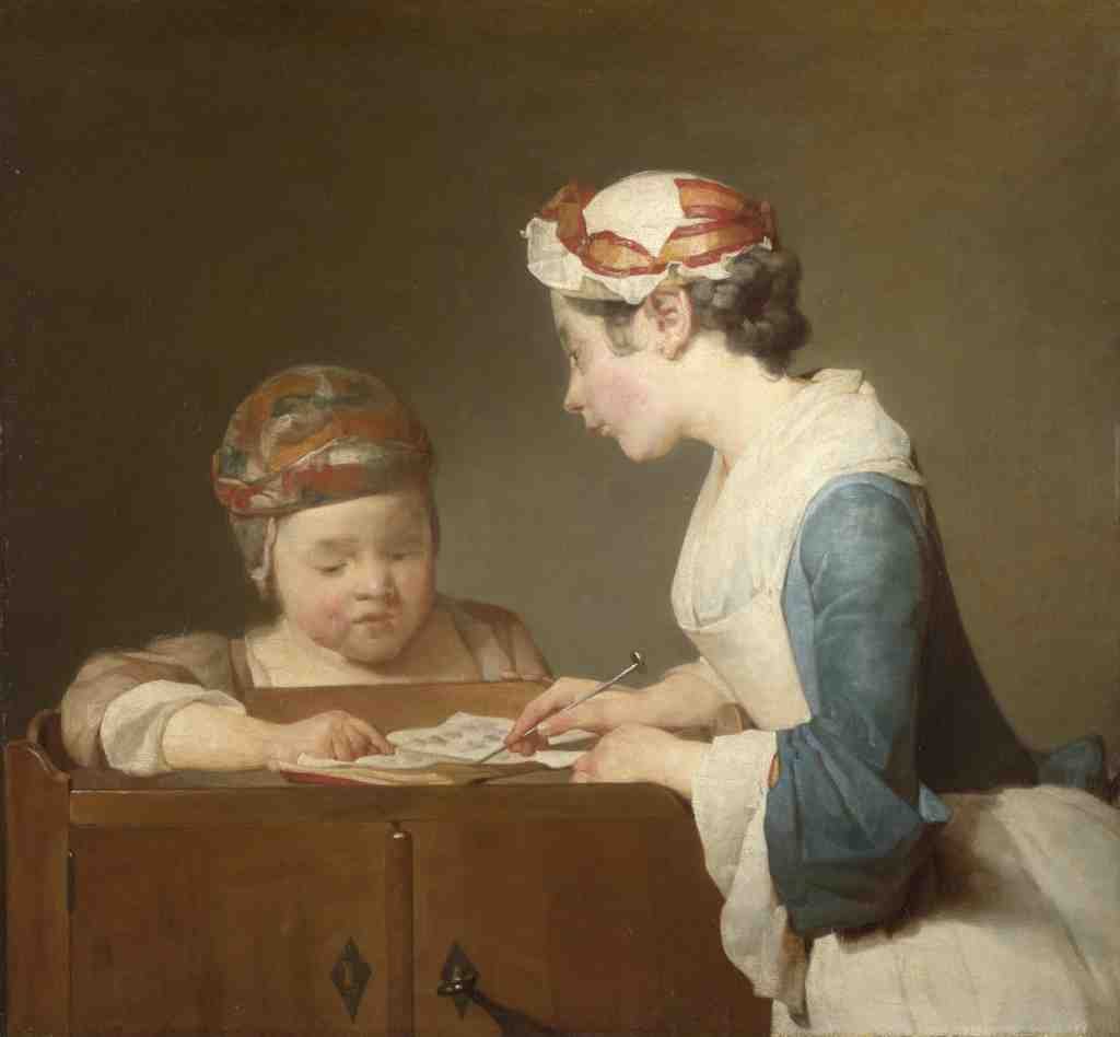 Jean Simeon Chardin The Young Schoolmistress A4 Photo Print