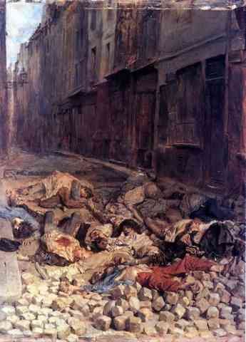 JeanLouis Ernest Meissonier The Barricade 12X9In A4 Photo Print